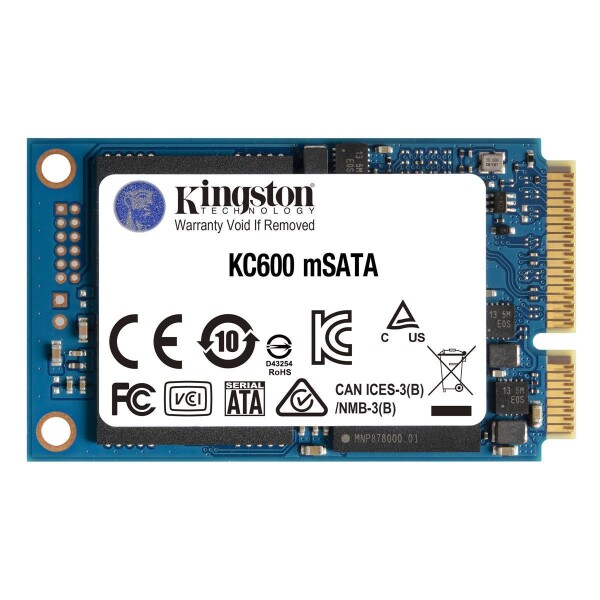 Kingston 512G SSD KC600 SATA3 mSATA - 512 GB - mSATA - 550 MB/s - 6 Gbit/s