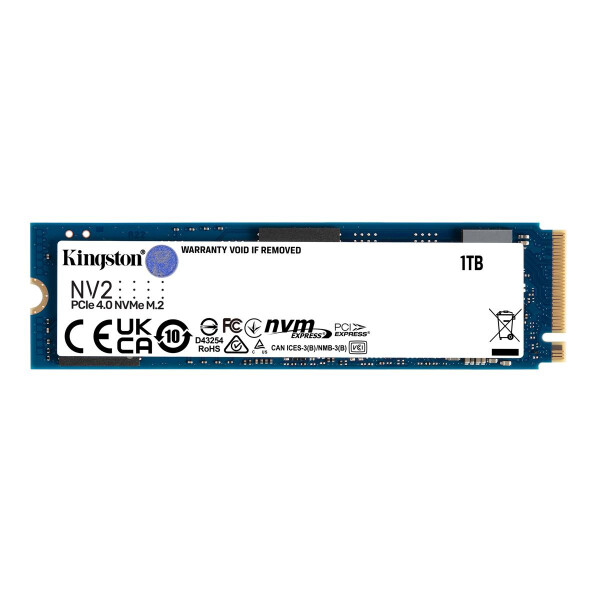 Kingston 1000G NV2 M.2 2280 PCIe 4.0 NVMe SSD, 1 TB, M.2, 3500 MB/s