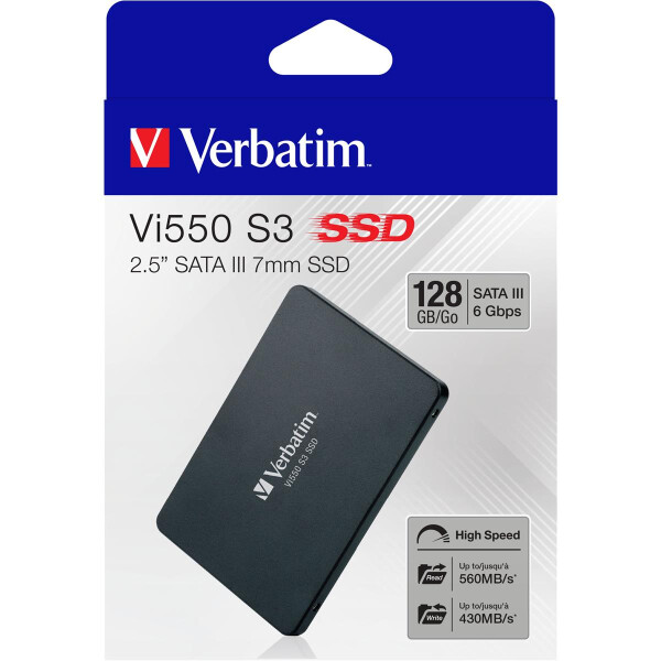 Verbatim Vi550 S3 SSD 128GB, 128 GB, 2.5", 520 MB/s, 6 Gbit/s