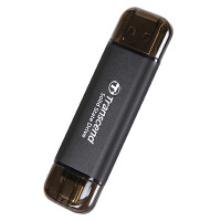 Transcend ESD310C, 512 GB, USB Typ-A auf USB Typ-C, USB 3.2 Gen 2x2, 1050 MB/s, Schwarz