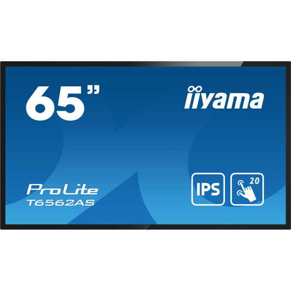 Iiyama T6562AS-B1, Interaktiver Flachbildschirm, 163,8 cm (64.5"), IPS, 3840 x 2160 Pixel, 24/7