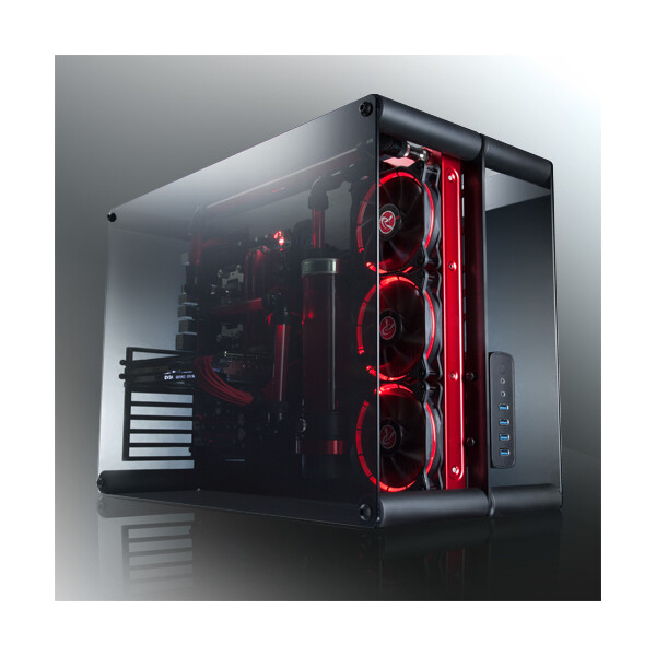 RAIJINTEK Paean, Desktop, PC, Schwarz, Transparent, ATX, micro ATX, Mini-ITX, Aluminium, SPCC, Gehärtetes Glas, 14 cm