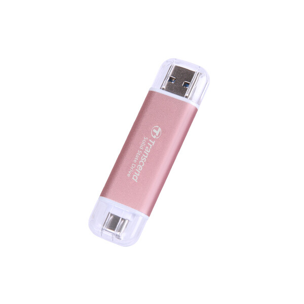 Transcend ESD310, 512 GB, USB Typ-A auf USB Typ-C, 3.2 Gen 2 (3.1 Gen 2), 10 Gbit/s, Passwortschutz, Pink