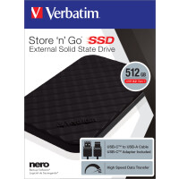 Verbatim Store n Go Portable SSD USB 3.2 GEN 1 512 GB,...