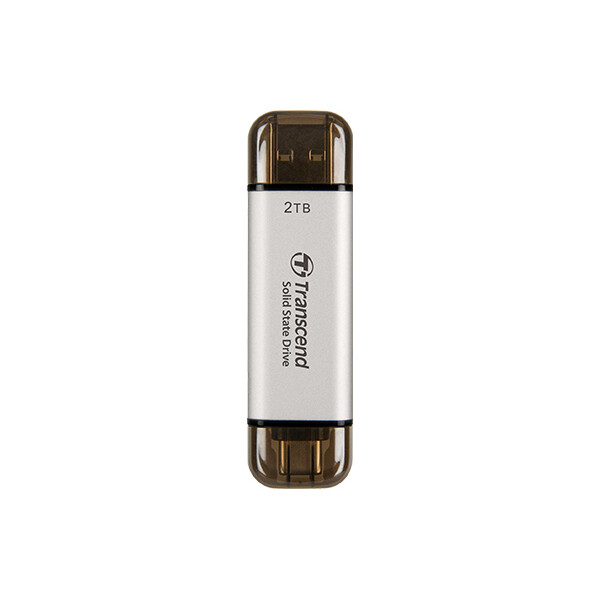 Transcend ESD310, 1 TB, USB Type-A / USB Type-C, 1050 MB/s, 10 Gbit/s, Silber