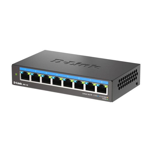 D-Link 8-Port 2.5G Multi-Gigabit Desktop Switch, Unmanaged, L2, 2.5G Ethernet (100/1000/2500)