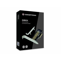 Conceptronic EMRICK M.2-NVMe-SSD-PCIe-Adapter - PCIe - M.2 - PCIe 3.0 - Schwarz - Edelstahl - Passiv - China