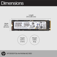 HP SSD - 512 GB - intern - M.2 2280 - PCIe 4.0 x4 (NVMe)