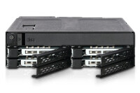 Icy Dock MB604SPO-B - Schwarz - Metall - 9.5,12.7 mm - 1 Lüfter - 4 cm - 12 Gbit/s