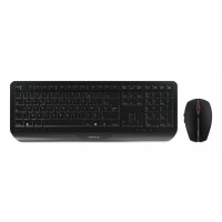 Cherry GENTIX DESKTOP, Volle Größe (100%), Kabellos, RF Wireless, AZERTY, Schwarz, Maus enthalten