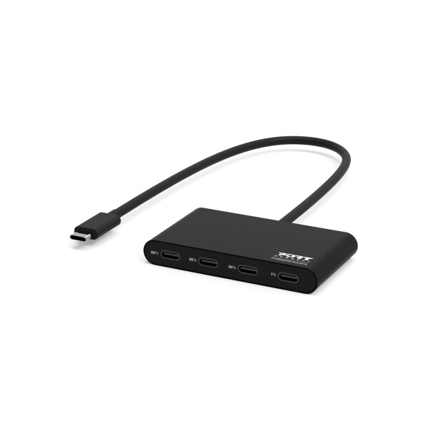 PORT Designs 900147, USB Typ-C, USB Typ-C, 5000 Mbit/s, Schwarz, Aluminium, 0,3 m