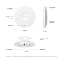 TP-LINK Omada EAP772, 9300 Mbit/s, 574 Mbit/s, 2880 Mbit/s, 5760 Mbit/s, 2500 Mbit/s, IEEE 802.11a, IEEE 802.11ac, IEEE 802.11ax, IEEE 802.11b, IEEE 802.11be, IEEE 802.11g, IEEE 802.11n