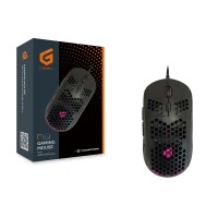 Conceptronic DJEBBEL 6D Gaming-Maus mit Wabendesign-Gehäuse - 6400 DPI - rechts - Optisch - USB Typ-A - 6400 DPI - Schwarz