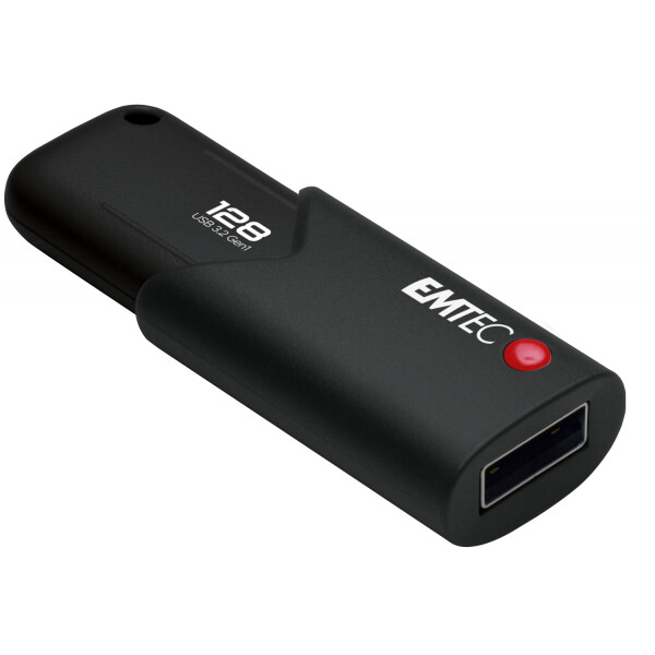 EMTEC B120 Click Secure, 128 GB, USB Typ-A, 3.2 Gen 2 (3.1 Gen 2), 100 MB/s, Dia, Schwarz