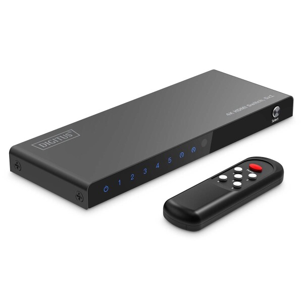 DIGITUS - DS-55332 - 5x1 HDMI Switch, 4K/60Hz