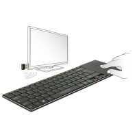 Delock 12454, Touchpad, Jede Marke, Schwarz, Aluminium, Kabelgebunden, Mikro-USB