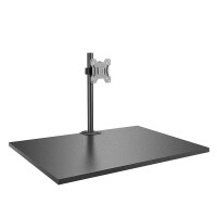 Lindy Single Display Short Bracket w/ Pole & Desk Clamp - Tischhalterung für Monitor (einstellbarer Arm) - Stahl