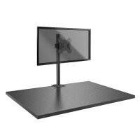 Lindy Single Display Short Bracket w/ Pole & Desk Clamp - Tischhalterung für Monitor (einstellbarer Arm) - Stahl