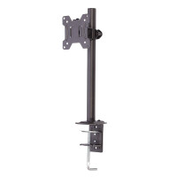 Lindy Single Display Short Bracket w/ Pole & Desk Clamp - Tischhalterung für Monitor (einstellbarer Arm) - Stahl
