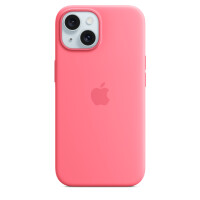 Apple iPhone 15 Silikon Case mit MagSafe – Pink, Cover, Apple, iPhone 15, 15,5 cm (6.1"), Pink