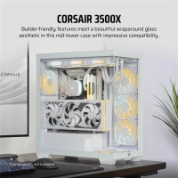 Corsair 3500X, Midi Tower, PC, Weiß, EATX, Gaming, 17 cm