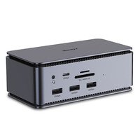 Lindy 43372 - Andocken - USB4 - 100 W - 3,5 mm - 1000 Mbit/s - Anthrazit