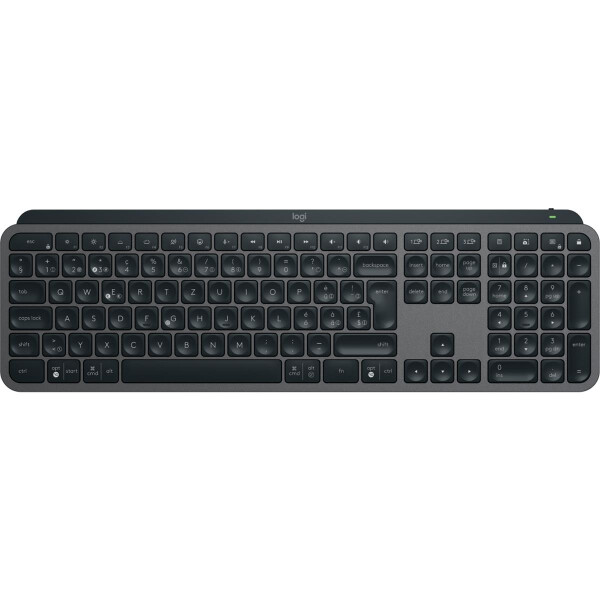 Logitech MX Keys S, Kabellos, RF Wireless + Bluetooth, Scherenschalter, QWERTZ, LED, Graphit