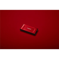 Kingston 2TB Externe SSD XS1000 USB 3.2 Gen 2, Rot, 2 TB, USB Typ-C, 3.2 Gen 2 (3.1 Gen 2), 1050 MB/s, Rot