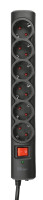 Trust 21059 - 6 AC-Ausgänge - Typ F - Schwarz - 1,8 m - 360 mm - 50 mm