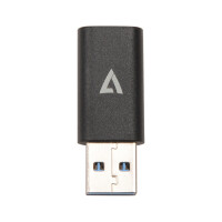 V7 V7USB3AC, USB A, USB C, Schwarz