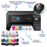 Epson EcoTank ET-2840, Tintenstrahl, Farbdruck, 4800 x 1200 DPI, A4, Direktdruck, Schwarz