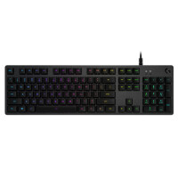 Logitech G G512 CARBON LIGHTSYNC RGB Mechanical Gaming Keyboard with GX Brown switches, Kabelgebunden, USB, Mechanischer Switch, QWERTY, RGB-LED, Karbon