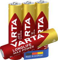 Varta -4703/4B - Einwegbatterie - AAA - Alkali - 1,5 V - 4 Stück(e) - Gold - Rot