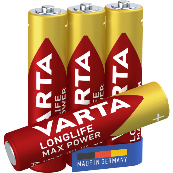 Varta -4703/4B, Einwegbatterie, AAA, Alkali, 1,5 V, 4 Stück(e), Gold, Rot