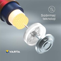 Varta -4703/4B - Einwegbatterie - AAA - Alkali - 1,5 V - 4 Stück(e) - Gold - Rot