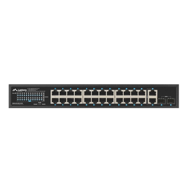 Lanberg RSGE-24P-2GE-2S-250, Unmanaged, Rack-Einbau