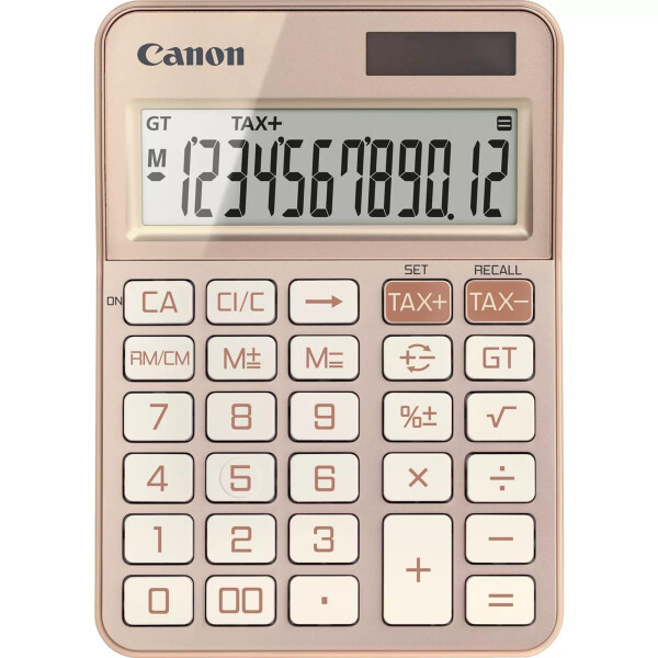 Canon KS-125KB, Desktop, Einfacher Taschenrechner, 12 Ziffern, Batterie/Solar, Roségold