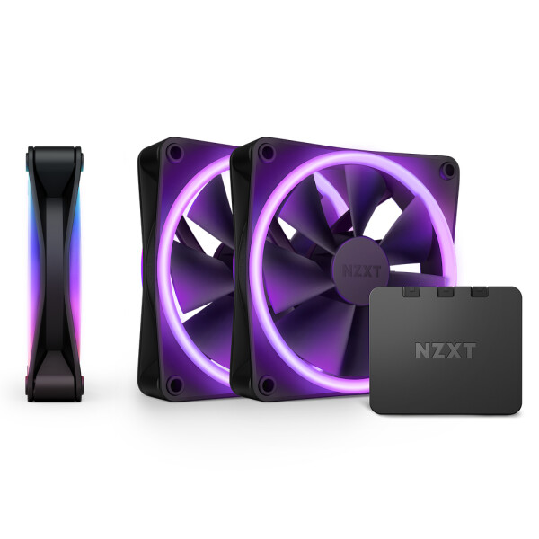 NZXT F120 RGB DUO Triple Pack, Ventilator, 12 cm, 500 RPM, 1800 RPM, 29 dB, 48,58 cfm