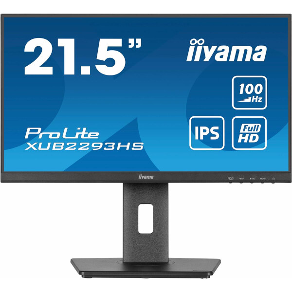 Iiyama ProLite XUB2293HS-B6, 54,6 cm (21.5"), 1920 x 1080 Pixel, Full HD, LED, 1 ms, Schwarz