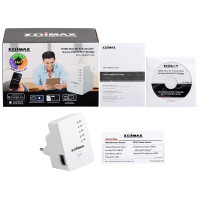 Edimax EW-7438RPn Mini - Netzwerksender - 300 Mbit/s - IEEE 802.11b - IEEE 802.11g - IEEE 802.11n - 802.11b - 802.11g - Wi-Fi 4 (802.11n) - 300 Mbit/s - Einzelband (2,4GHz)