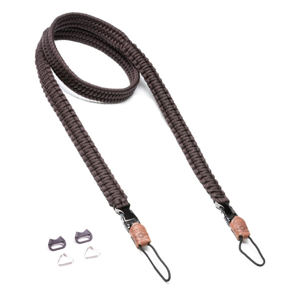 C-ROPE Kameragurt Traveler aus Paracord Dark Coffee retail