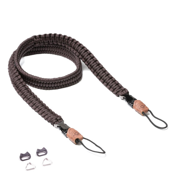 C-ROPE Kameragurt Traveler aus Paracord Dark Coffee retail