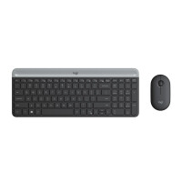 Logitech MK470, Volle Größe (100%), Kabellos, RF Wireless, AZERTY, Graphit, Maus enthalten