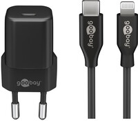 Goobay Lightning/USB-C PD-Ladeset 30 W - USB-C Netzteil...