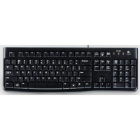 Logitech K120 Corded Keyboard, Volle Größe (100%), Kabelgebunden, USB, Membran Key Switch, QWERTY, Schwarz