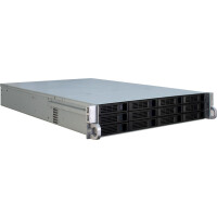 Inter-Tech IPC 2U-2412, Rack, Server, Schwarz, Silber, ATX, EATX, micro ATX, Mini-ITX, SSI EEB, Metall, 2U