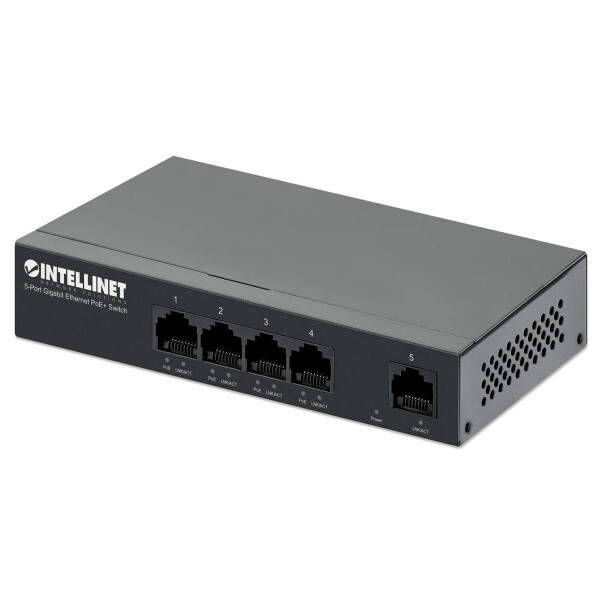 Intellinet 561792, Gigabit Ethernet (10/100/1000), Vollduplex, Power over Ethernet (PoE), Wandmontage