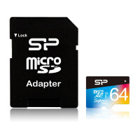 Silicon Power Superior Pro, 64 GB, MicroSDXC, Klasse 10, UHS-III, 90 MB/s, 80 MB/s