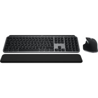 Logitech MX Keys S Combo for Mac, Kabellos, RF Wireless + Bluetooth, Scherenschalter, QWERTZ, LED, Aluminium, Schwarz