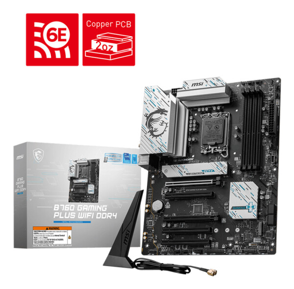 MSI B760 GAMING PLUS WIFI DDR4 - Mainboard - ATX